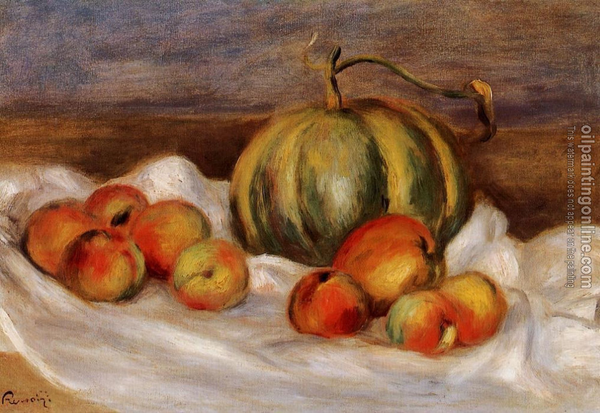 Renoir, Pierre Auguste - Still Life with Cantalope and Peaches